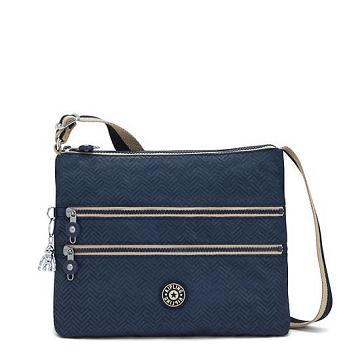 Kipling Alvar Crossbody Bags Endless Blue Embossed | AU 1056IL